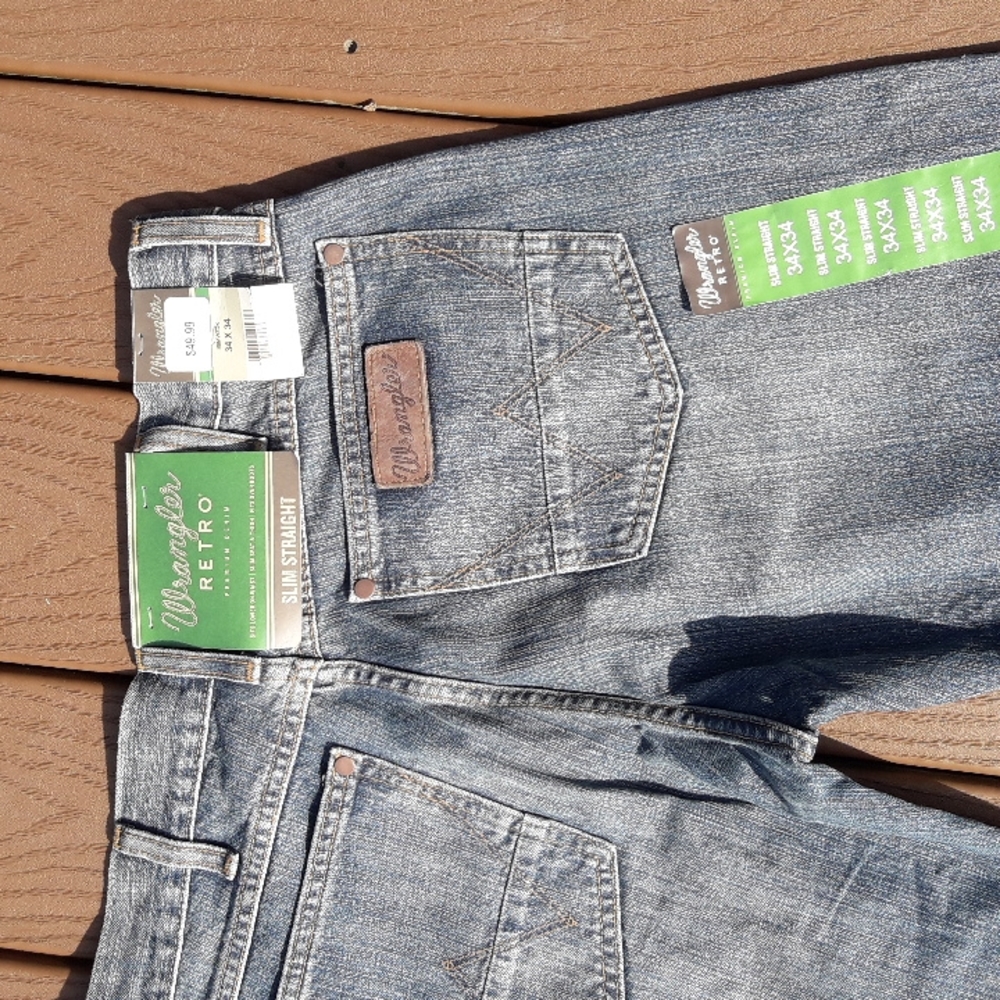 Wrangler Retro Men's Slim Straight Jeans 34x34